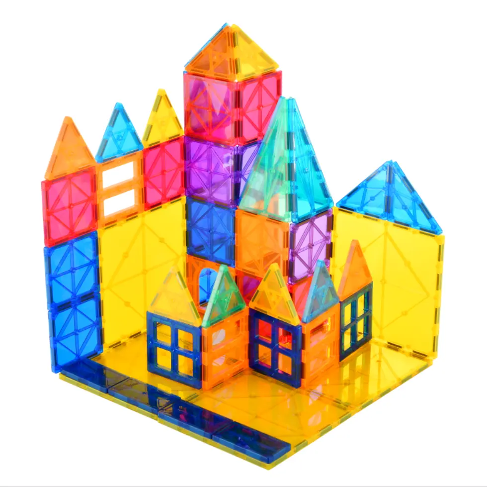 Educatief Stem Speelgoed Israël Best Sales Magneet Building Tegels 78Pcs Magnetische Blokken Set