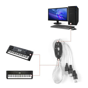Convertidor de Cable MIDI USB 2 en 1 PC a interfaz de teclado de estudio de música Cable de controlador de enchufe Cable adaptador 16 canales - Product Image 4