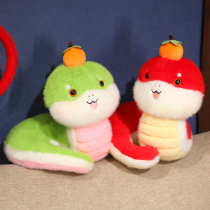 Personalizado respetuoso con el medio ambiente personalizado simulación Python Feliz Año Nuevo serpiente animales de peluche de juguete