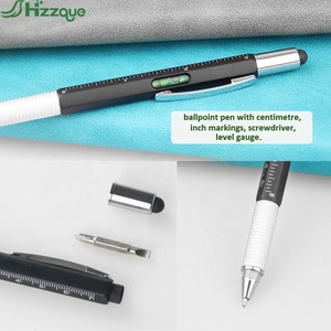 塑料双头螺丝刀标尺水平触摸触控笔6合1多功能工具圆珠笔带打印Logo球礼品 - Product Image 4