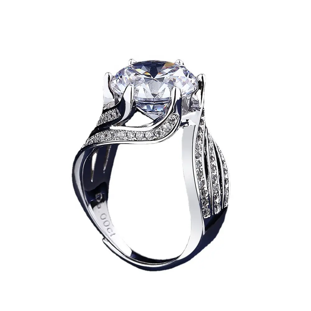 Женское кольцо с имитацией муассанита, 5 карат