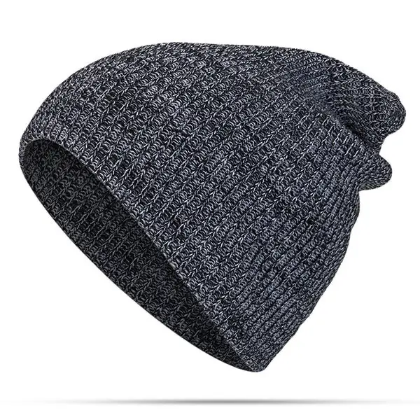 Bonnet en tricot de laine solide pour hommes et femmes C ap Protection des oreilles Coupe-vent Mode Chapeau chaud Vente en gros