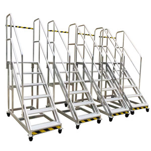 <strong>Platform</strong> Step Stairs Durable Ladder Aluminum Ladder With Handrail Walkways Ramp <strong>Systems</strong> Work <strong>Platforms</strong> Container <strong>Unloaded</strong> Ladder - Product Image 6