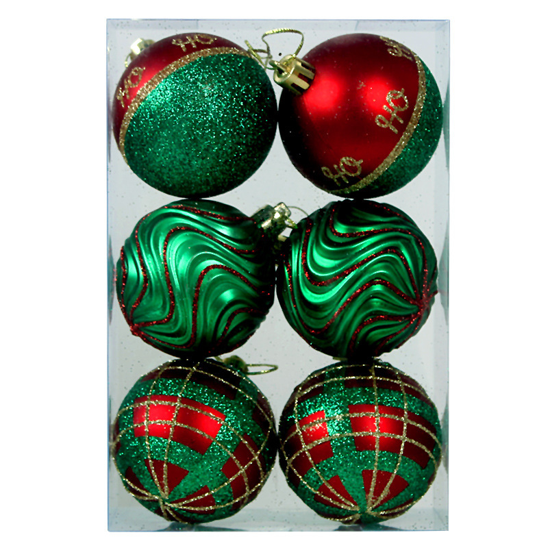 Painted 6cm6pcs (red and green 3 styles)