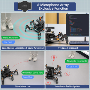 Hiwonder ROSpider Python Programmierung ROS Hexapod Jetson Nano Roboter unterstützung AI Vision SLAM Sprach steuerung Lidar Mapping Navigation