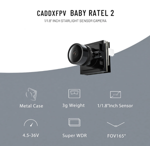 Caddx bebek Ratel 2 Analog kamera için DJI FPV RC Drone 4:3 16:9 NTSC PAL değiştirilebilir tam hava kamera stokta - Product Image 6