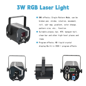Di alta qualità 3W in lega di alluminio Mini Laser lampada da palcoscenico RGB telecomando <span class=keywords><strong>DMX</strong></span> di controllo per feste di nozze e alberghi di illuminazione da discoteca