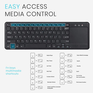 Teclado inalámbrico ABS 2,4G de 78 teclas con teclado táctil con cancelación de ruido para Macbook