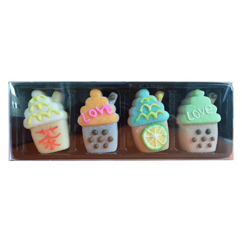 Cotton Candy Maker 80g Drink Milk Tea Together Soft Jelly Candy Sweets For Confectionery