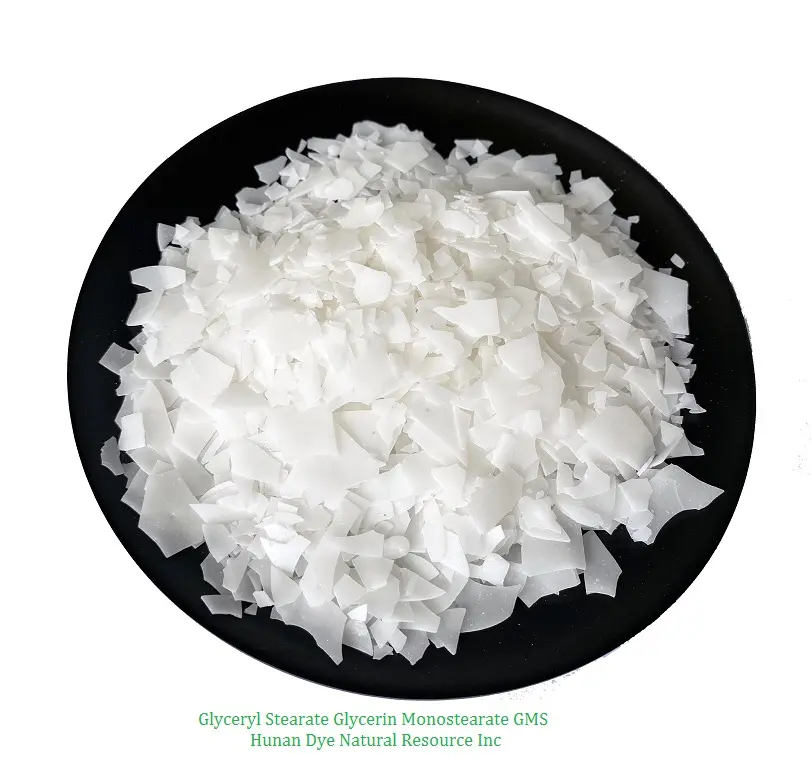 Escama de estearato de glicerilo de alta calidad, monoestearato de GMS en escamas, materias primas cosméticas