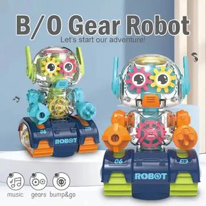 JinYing DIY खिलौना शिक्षा बिजली के खिलौना जादू खुफिया ब्लॉक घूर्णन गियर संगीत रोबोट यूनिवर्सल पहिया प्रकाश के साथ ध्वनि - Product Image 5