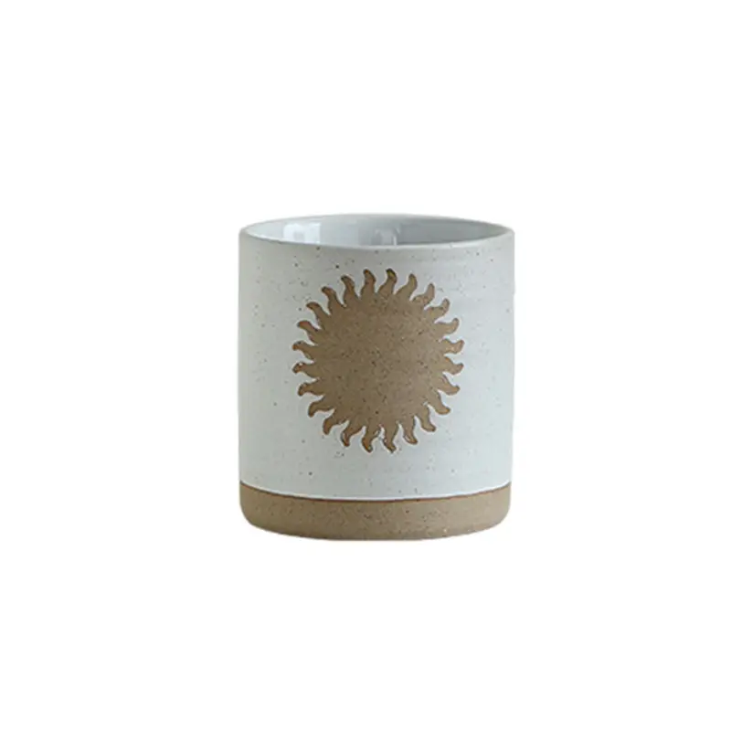 Taza de café con logotipo personalizado de alta calidad, Taza de cerámica para uso diario familiar, sublimación, en blanco, vela de gres, venta al por mayor