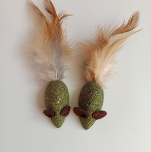 Wholesale Interactive Kitten Cats Mouse Shape with Feather <strong>Catnip</strong> Cat Toy - Product Image 2