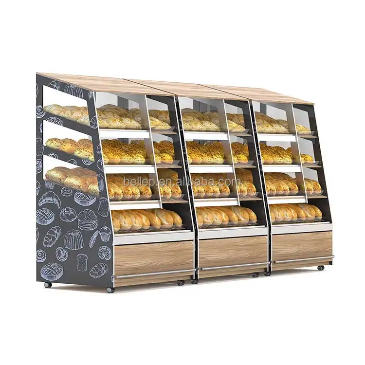 Vitrina de panadería para pan, mueble de panadería