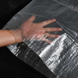 服装凹版印刷表面处理用防潮层压透明PP编织板侧扣板袋 - Product Image 2