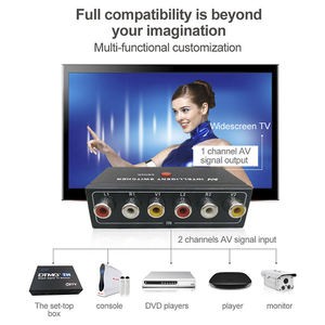 Conmutador de vídeo de matriz AV inteligente, RCA, conectores maestro, esclavo, vídeos, canales izquierdo y derecho, conmutador de Audio para conferencia en casa, KTV - Product Image 4