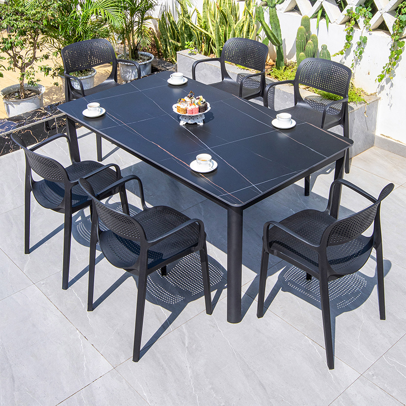 B-160 * 90cm table et 6 chaises