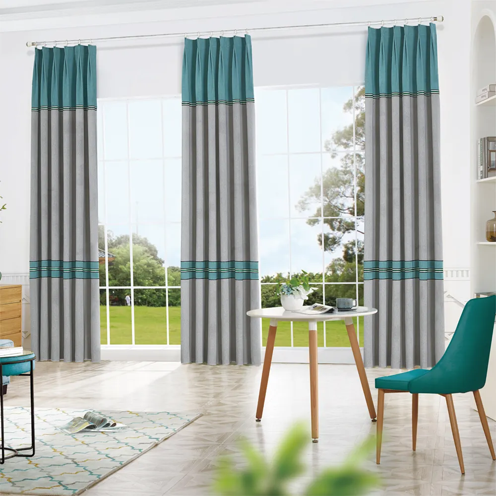 Garantierte Qualität Solid Two Tone Color Ösen Samt Stoff High Shading Fenster vorhänge Wohnzimmer 100% Polyester Vorhänge
