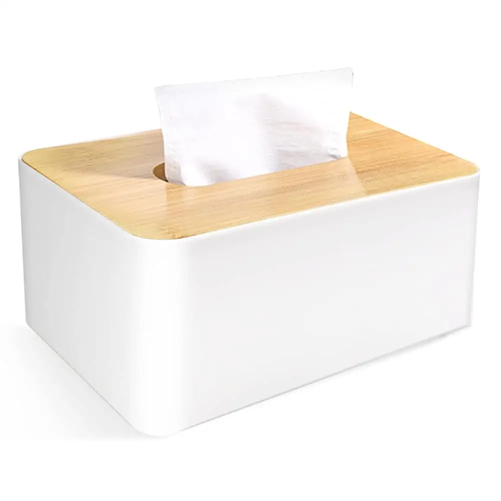 Caja de pañuelos desmontable de madera, elegante y simple, caja de almacenamiento de pañuelos para el hogar