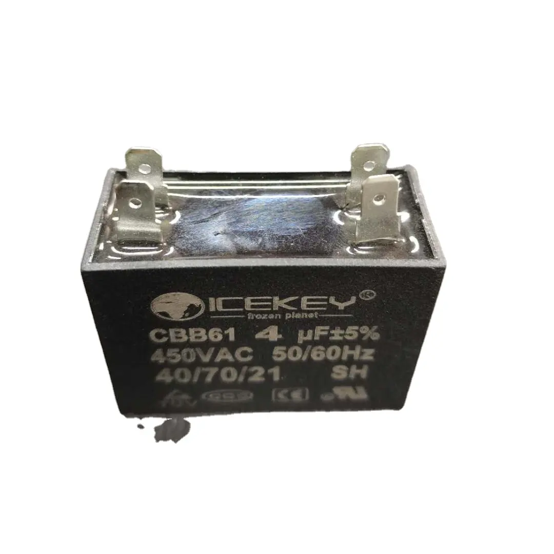 Capacitor CBB61 450V 5uf B S3 SH da corrida do motor da CA para o fã do motor/tabela