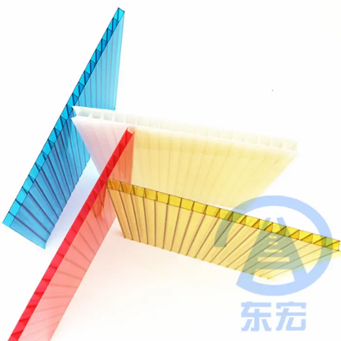 مادة بلاستيكية ألواح البولي كربونات الملونة الشفافة ألواح مموجة مجوفة صلبة من الكمبيوتر لسقف شرفة الدفيئة