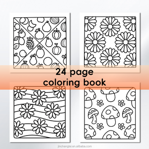 สมุดระบายสีรูปแบบเรียบง่ายรองรับการปรับแต่งหนังสือภาพการ์ตูนอย่างง่ายสำหรับการตรัสรู้ของโรงเรียนอนุบาล