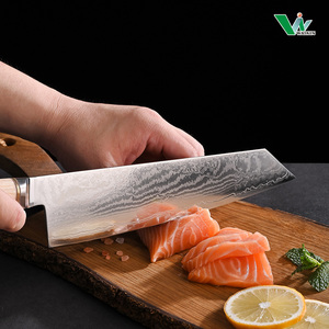 Nhật bản đầu bếp kiritsuke Santoku Deba gọt Dao Bộ 14cr lõi s35vn bột 67 lớp Damascus thép gỗ xử lý dao nhà bếp - Product Image 4