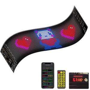 <strong>Led</strong> Car Display Flexible Matrix Screen Panel App Remote Controlled RGB DIY Text Lamp for Car Window Rear Decoration Board Light - Product Image 4