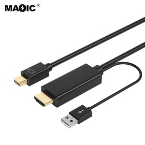 Personalizado 1,8 M HDMI a Mini DP Displayport Cable HD Pantalla 4K 60Hz 2180P Cable de alimentación USB - Product Image 1