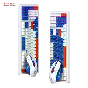 T-WOLF TF610 oyun 6D 3600 DPI klavye ve fare seti 98 anahtar düzeni kablolu klavye - Product Image 1