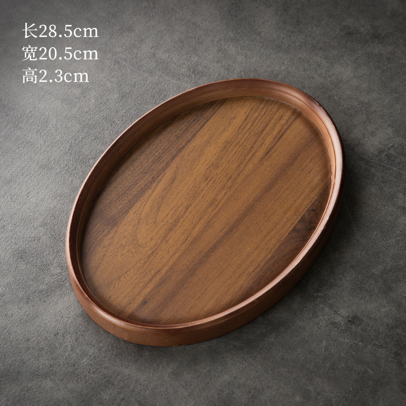 Trompette ovale couleur noyer 29*21*2.3