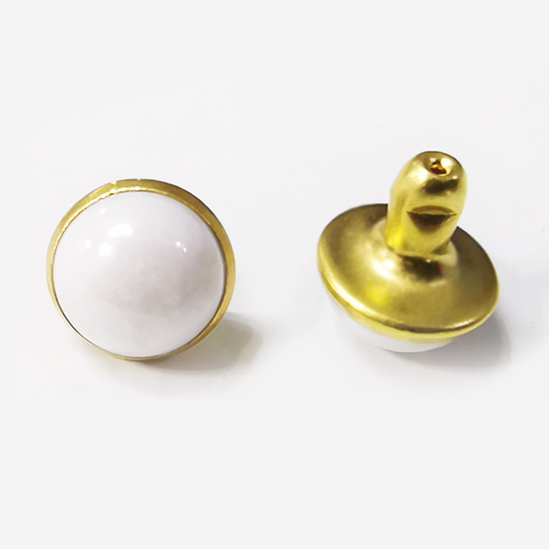 Blanc 7.5mm oeil de chat stud avec poignée