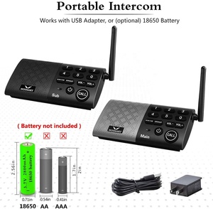 Sistema de comunicación inalámbrica, intercomunicador manos libres, 1 unidad principal, 1000 pies, 6 canales, llamadas de grupo, producto en oferta - Product Image 3