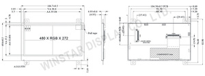 4.3 "RGB 36Pin LCD con scheda controller SSD1963 MCU 8/16bit interfaccia ad alta luminosità 500Cd/m2 Display LCD TFT da 4.3 pollici 480x272 - Product Image 3