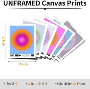 Duvar dekoratif tablolar pozitif onaylar Aura melek numarası posterler için oda estetik degrade Trendy Preppy Minimalist Y2k tarzı Poster - Product Image 6