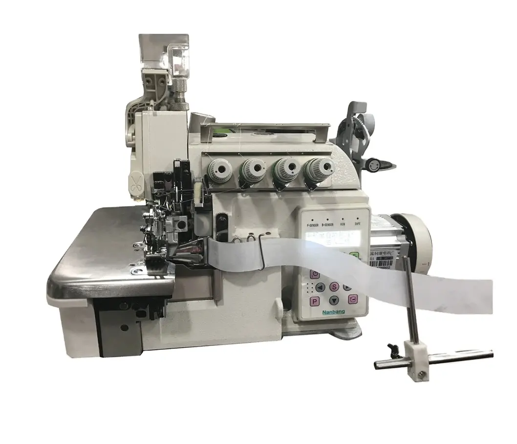 Pocket Overlock Sewing Machine with Folder Feeder Device