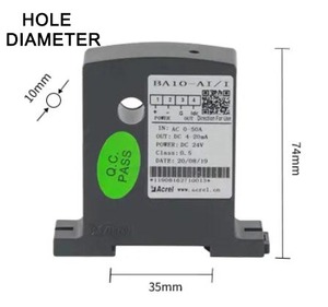 Acrel Current <strong>Transducer</strong> BA10-AI/I 50A Input DC4-<strong>20mA</strong> <strong>Output</strong> DC12V 24V Power Supply Electrical <strong>Sensor</strong> for Automation Application - Product Image 4