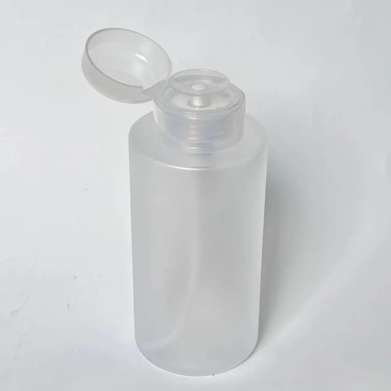 Customizable frosted plastic moisturizer nail polish makeup remover press pump bottle for cosmetic package