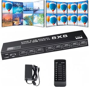 <strong>HDMI</strong> <strong>Matrix</strong> Switch 8x8 4K@60Hz 4K HDMI2.0 Video <strong>Matrix</strong> <strong>8</strong> in <strong>8</strong> Out Seamless <strong>Switcher</strong> Splitter Support HDCP2.2 HDR10 RS232 EDID