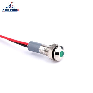 Waterpoof 48V 110V Dot LED ánh sáng phẳng chamfer đầu 6mm chỉ số ánh sáng kim loại đèn tín hiệu có dây 150mm cáp dài cho xe hơi - Product Image 3