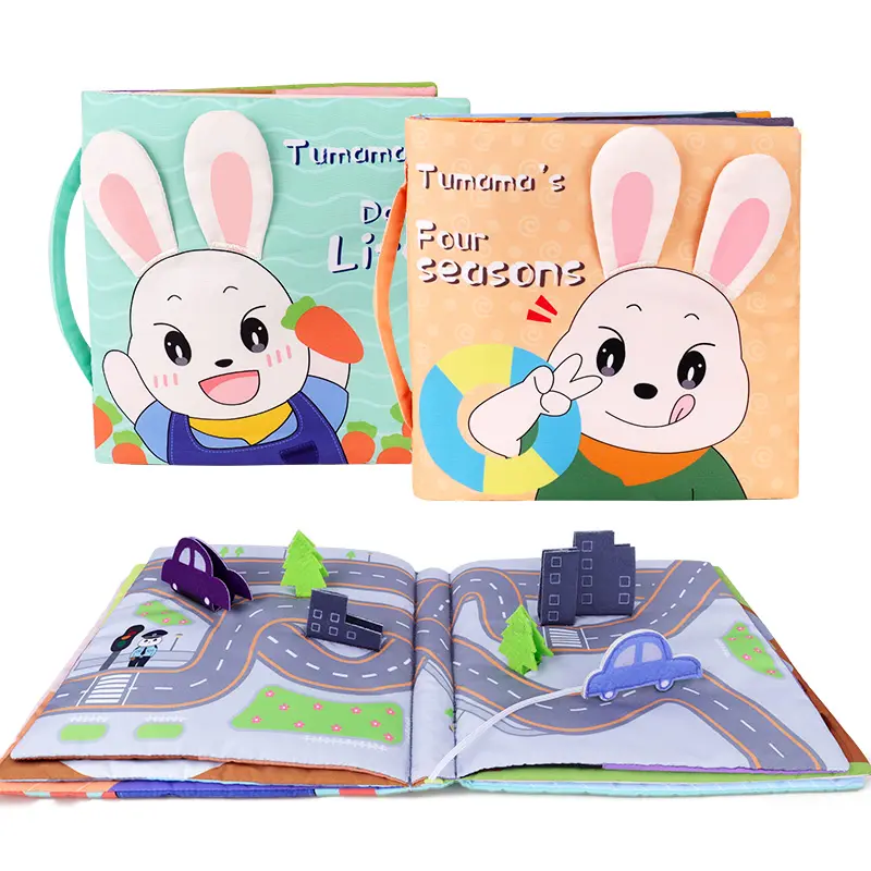 Tumama enfants apprentissage précoce lapin enfants tissu doux livre silencieux 3D tissu éducatif bébé occupé livre jouets