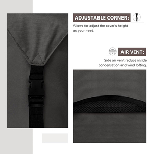 Ngoài trời mục đích chung 600D nhiệm vụ nặng nề không thấm nước UV kháng hình chữ nhật Patio Bàn và ghế Bìa đồ nội thất bao gồm - Product Image 4