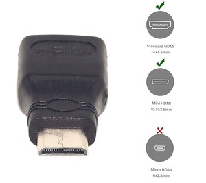 Versión 1,4 MINI HDMI macho a HDMI estándar hembra mini HDMI Adaptador de audio y video de alta definición. - Product Image 5