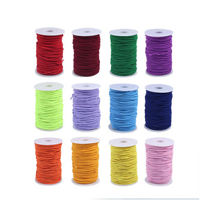 <strong>Cheap</strong> Price 2mm 2.5mm 3mm Polyester+Imported Latex Colorful Round Cord <strong>Elastic</strong> <strong>String</strong> for Garment Trouser Leg - Product Image 3