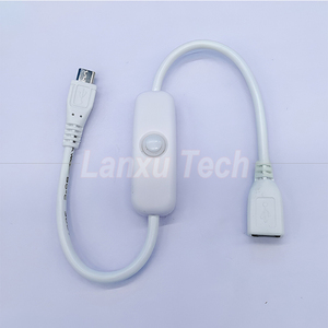 USB Micro B Male to Female Extension on off Push Button 501 Switch Cable - Product Image 2