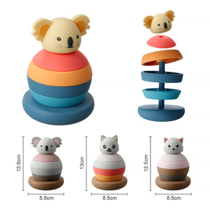 Çok renkler 6 katmanlar eğitici oyuncak istifleme tumbler roly poli hayvan istifleyici bebek erken eğitim için - Product Image 2