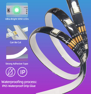 Akıllı WIFI 5050 DC12V 24V 5M rulo başına RGB Led şerit işıklar ev dekorasyon için müzik kontrol cihazı parti noel LED şerit ile - Product Image 5