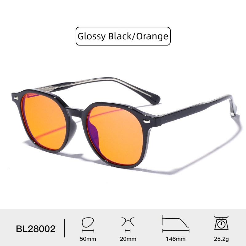 28002/Negro brillante/Naranja