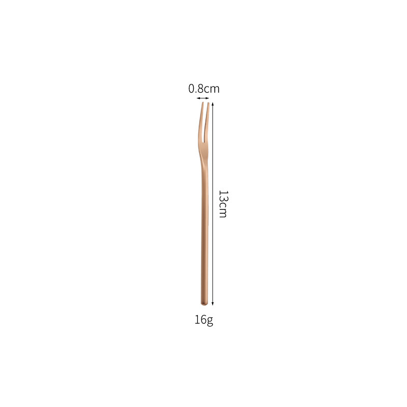 13cm rose gold fork