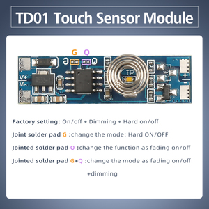 GREESON DC12V 4A 48W LED Control de atenuación Interruptor táctil de resorte Módulo de sensor táctil capacitivo para luces de gabinete - Product Image 4
